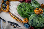 Carica l'immagine nel visualizzatore di Gallery, Coppia Teste di Moro “Ficodindia”  Decorate – Ceramica di Caltagirone Fatto a Mano
