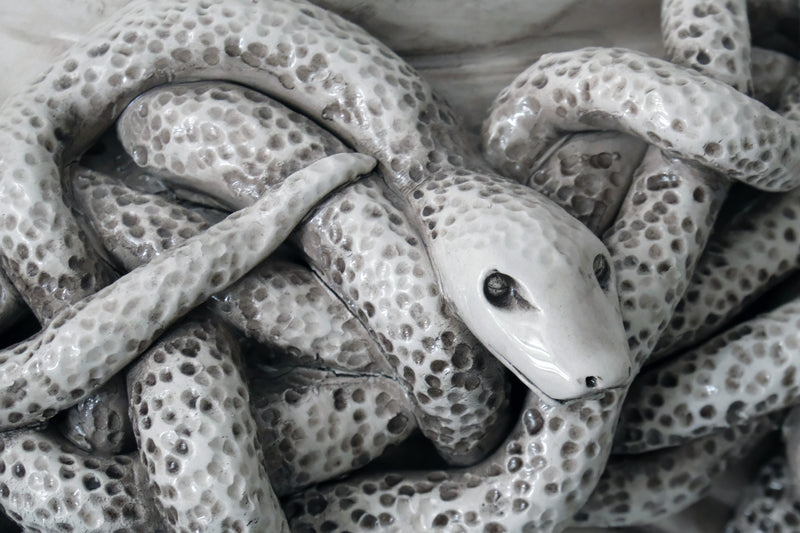 Testa di Moro “Medusa” in Ceramica di Caltagirone H40cm – Realizzata e Dipinta a Mano