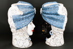 Carica l'immagine nel visualizzatore di Gallery, Testa di Moro  "Turbante Blu" – Ceramica di Caltagirone Fatto a Mano
