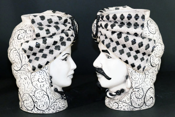 Turbante Black & White H30cm