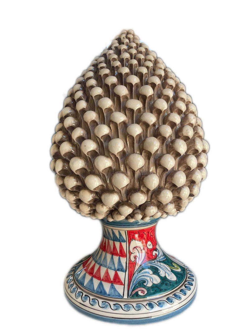 Pigna Decorata H40cm – Ceramica artigianale di Caltagirone